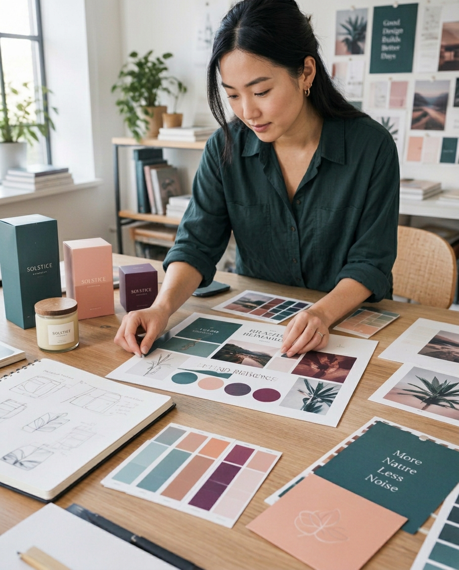 A brand designer for their rebrand
